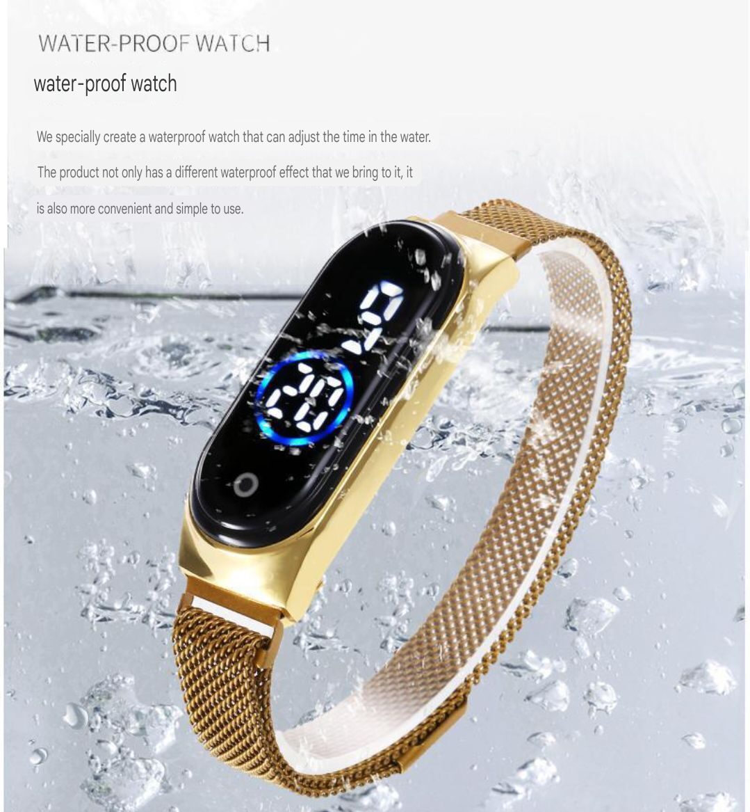 Waterproof chain unisex LED Wristwatch ()