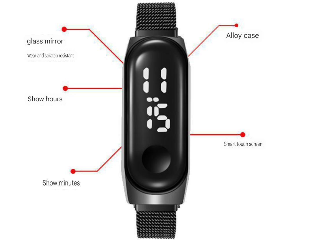 Waterproof chain unisex LED Wristwatch ()