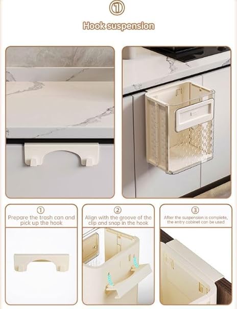 foldable kitchen trash bin how to use