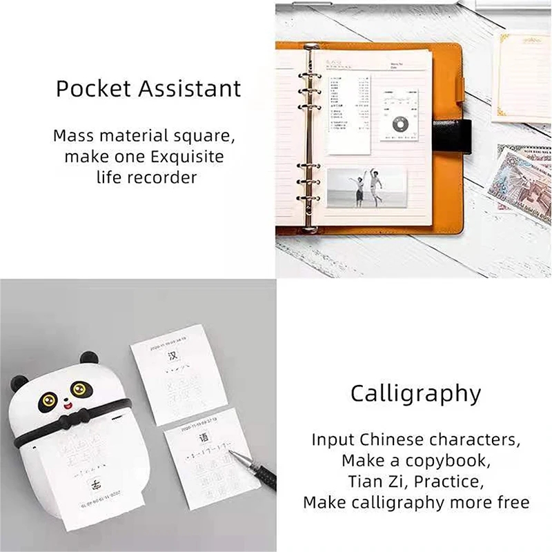 inkless pocket mini thermal printer with accessories ()