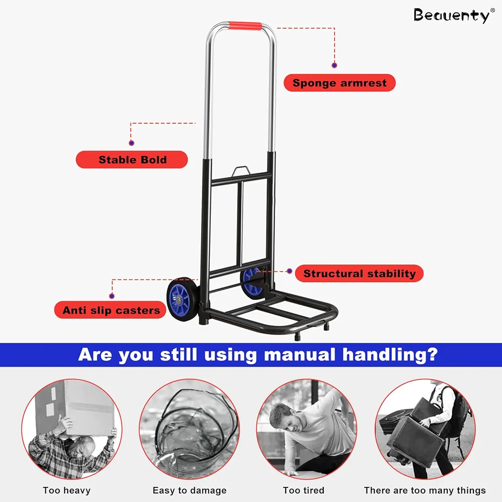 portable foldable trolley moving cart ()