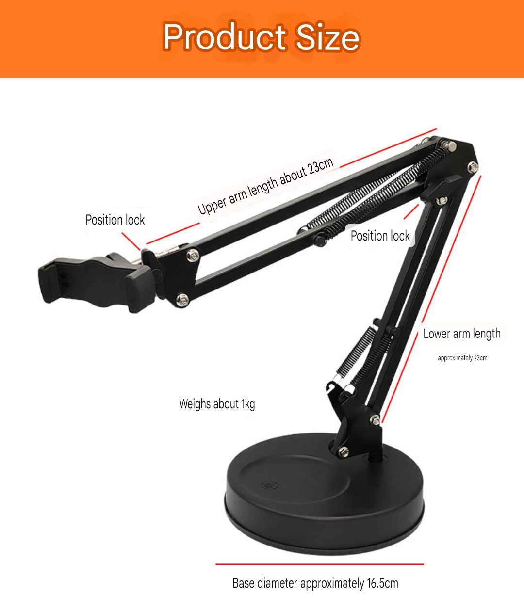 table top adjustable phone holder ()