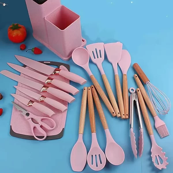 19 pieces silicon kitchenware set