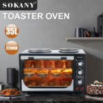 electric toaster oven with two hot plates