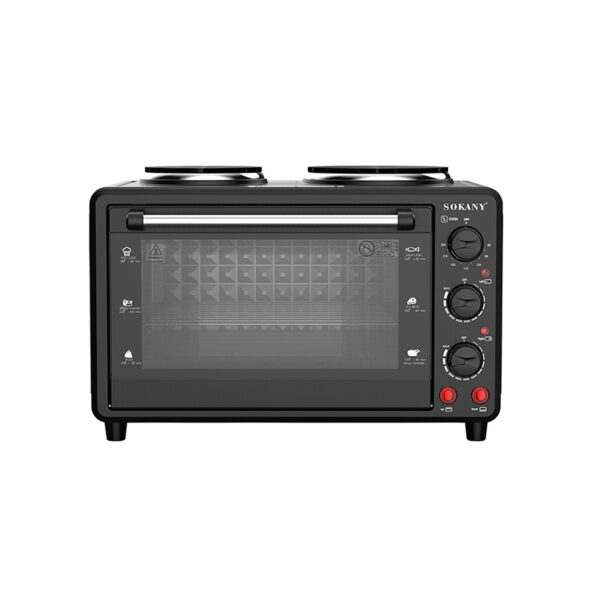 electric toaster oven with two hot plates