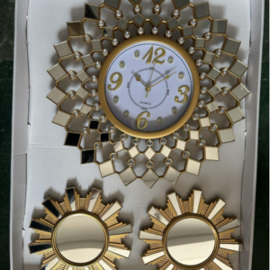 3in1 Decorative Big Size Wall Clock Set – 002