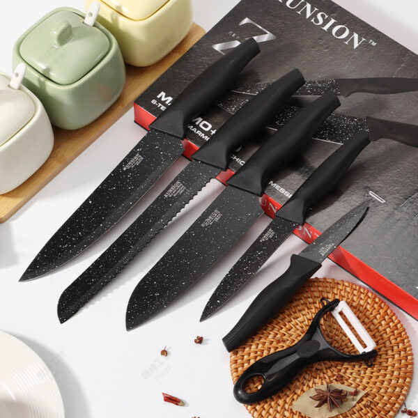 pcs stainless steel Nonstick coating knife set ()