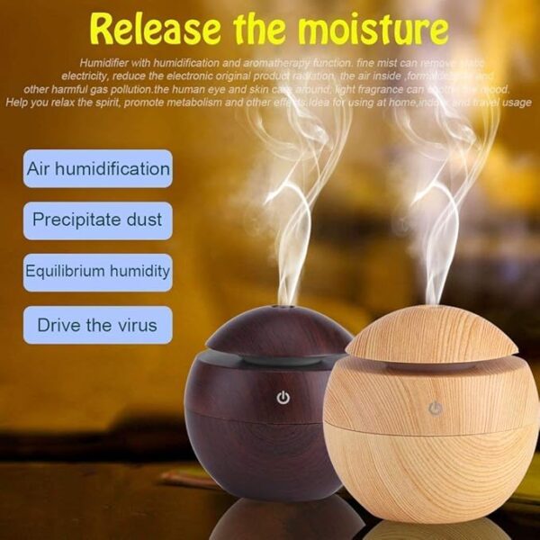 aromatic mushroom humidifier wood effect