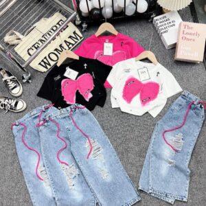 Belle Bow Jeans Set