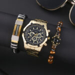 men chain Wristwatch gift set with bracelets ()