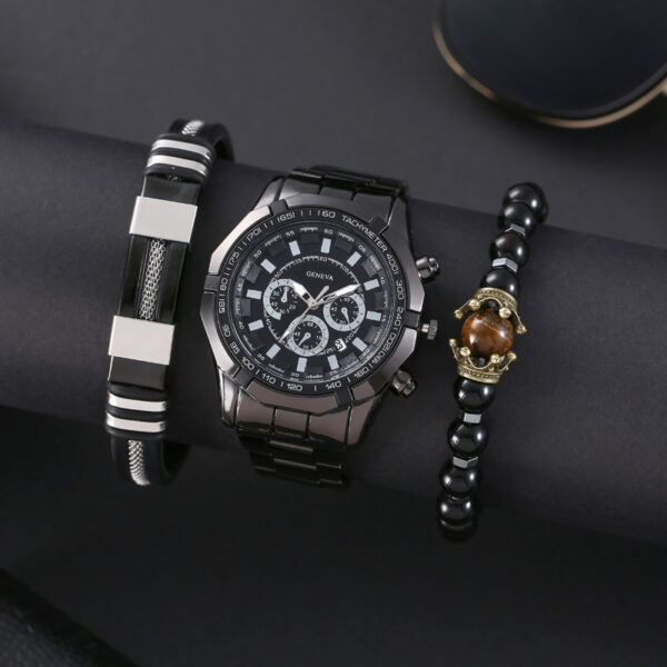 men chain Wristwatch gift set with bracelets ()