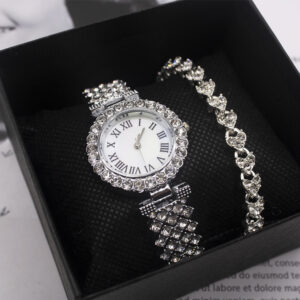 Bling Wristwatch and Bracelet Gift Set