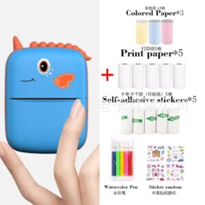 Dino Inkless Mini Thermal Printer - with ALL Accessories