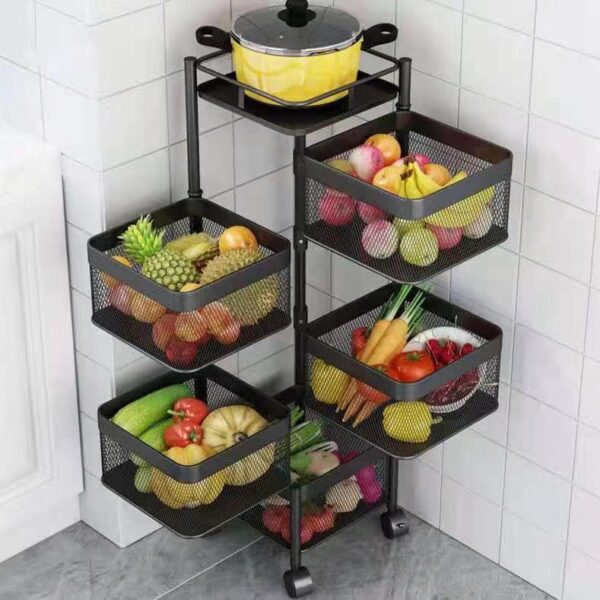 kitchen trolley shelf five layer