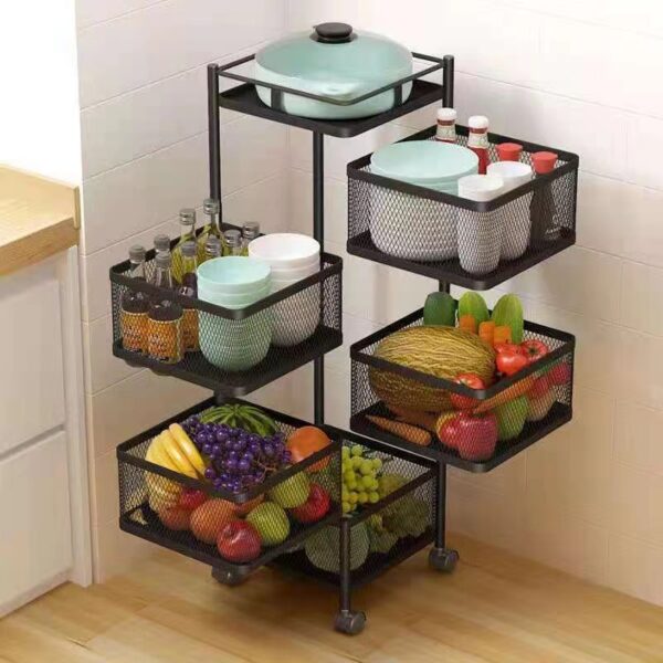 kitchen trolley shelf five layer