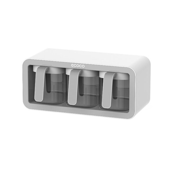 Wall Mount Kitchen Spice Rack Box Organizer with Spoons