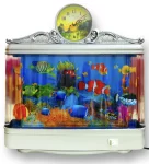 fish aquarium with clock