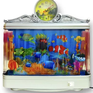 fish aquarium with clock