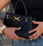 luxury woven handbag ()